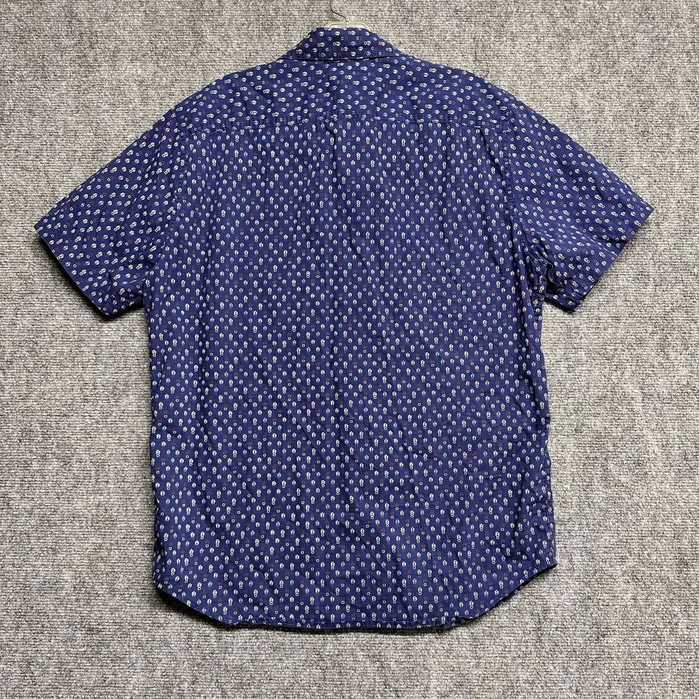 Levi's Mens Navy Blue Cactus Print Standard Fit Short Sleeve Button Up Shirt M